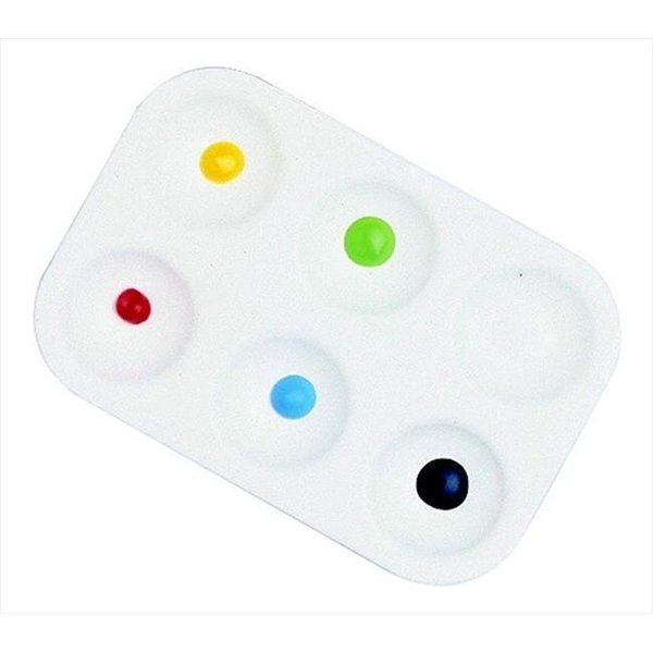 School Smart School Smart 085855 Paint-Rite Tray With 6 Wells; White - Pack Of 12 85855